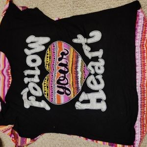 Girls Follow Your Heart Top Sheer Back